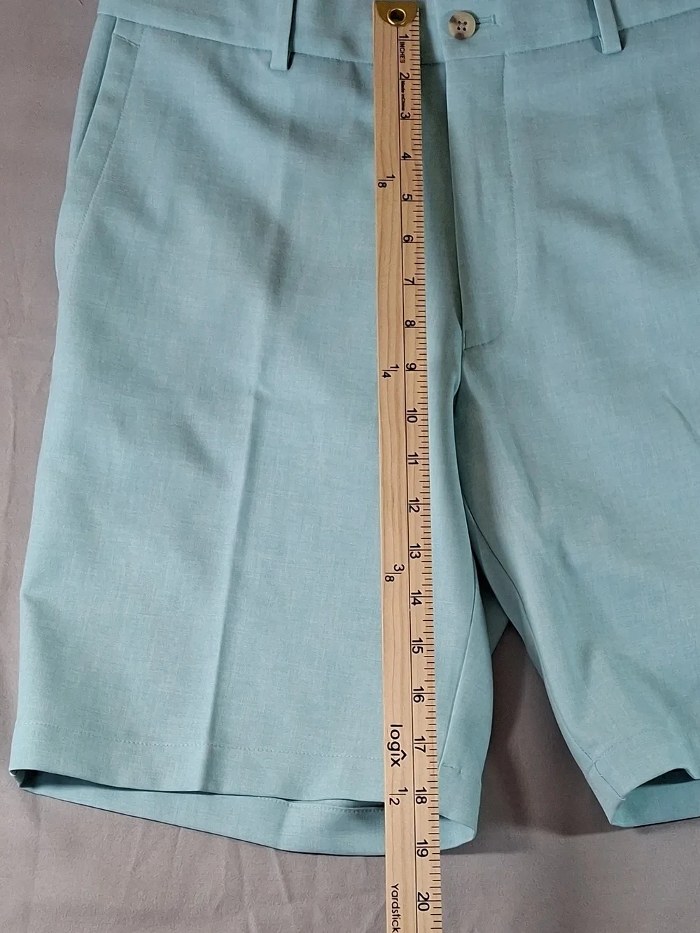 Peter Millar Seafoam Flat Front Linen-Blend Shorts